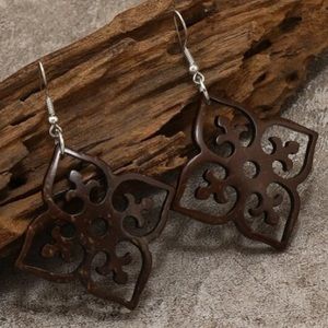 🔴 Wood Laser Cut Earrings